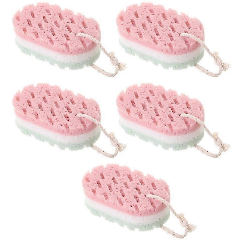 YOPAY 6 Pack Bath Sponge, 100% Fiber Soft Sponge Face Body Shower, Body Scrubber for Men, Women, Kid