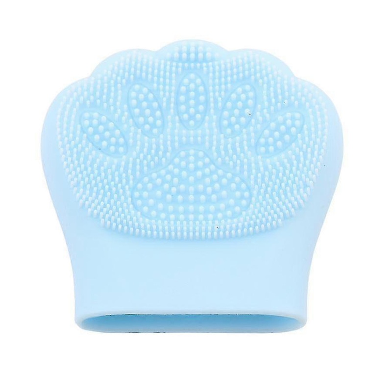 1pc Silicone Cat Paw Facial Cleansing Brush (Blue)
