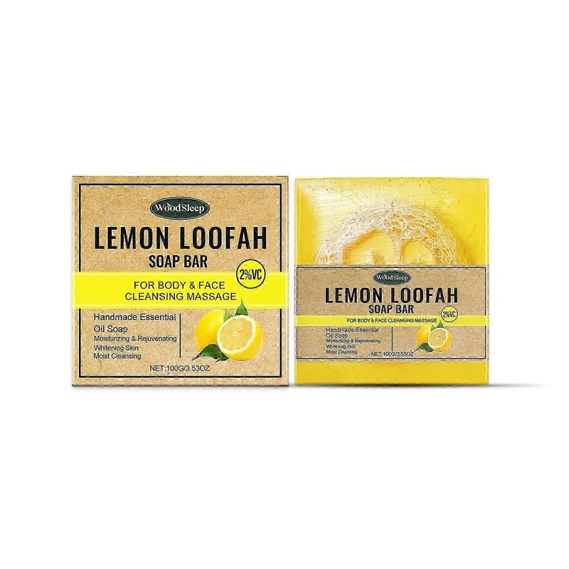 WoodSleep luffa lemon essential oil soap gently cleanses the body and skin, refreshing and oil controlling care soap