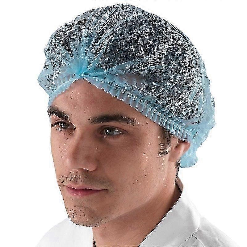 100pcs Disposable Hair Net Head Cover Cap Anti Dust Medical Surgical Stretchy Hat