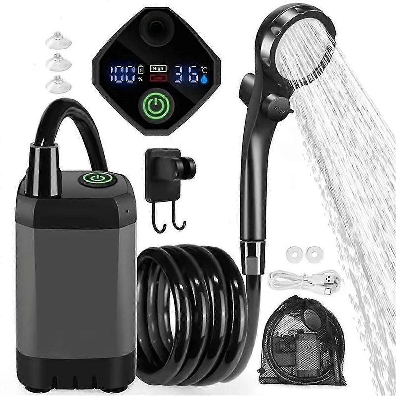 2025 New Rechargeable Portable Camping Shower, 6000 mAh Battery