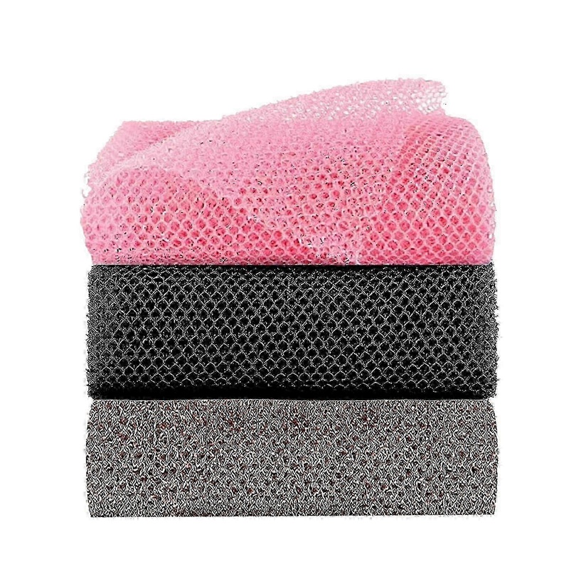 3-Pack African Exfoliating Net Sponges for Bath and Body Scrub