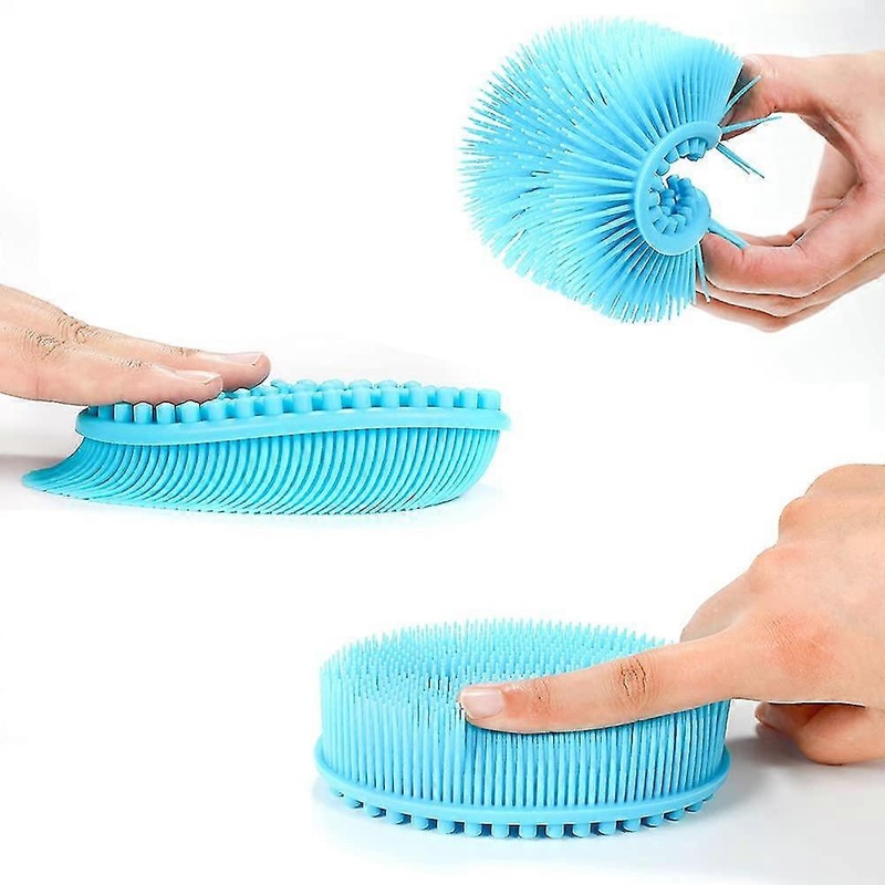 Silicone Body Scrubber Loofah – Set Of 3 Soft Exfoliating Body Bath Shower Scrubber Loofsh Brush For Sensitive Kids