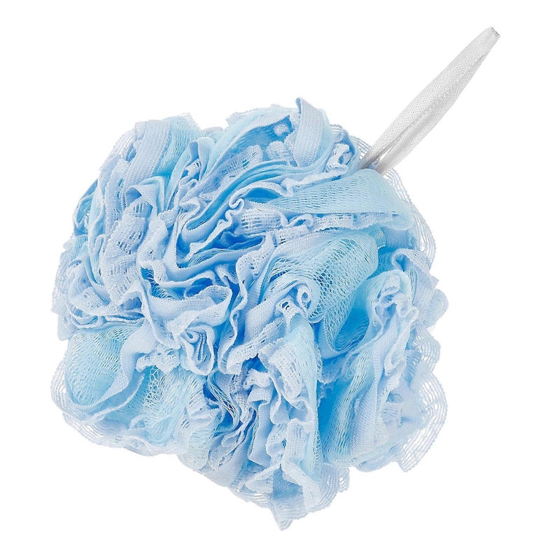 Sky-Blue Bath Ball Lace Shower Ball for Cleaning Use Bathroom Accessory