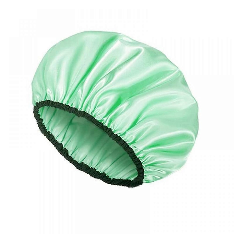 Women’s adjustable reusable extra-large double-layer waterproof shower cap.