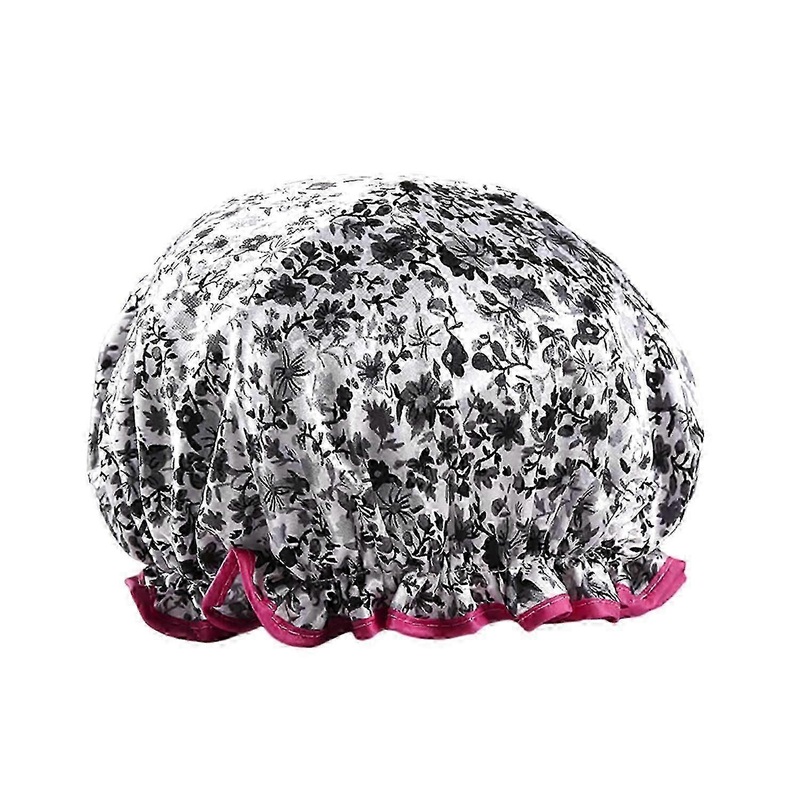 1 Piece Shower Cap Reusable Bath Cap, Double Thick Waterproof Shower Cap (Flower) – Durabl