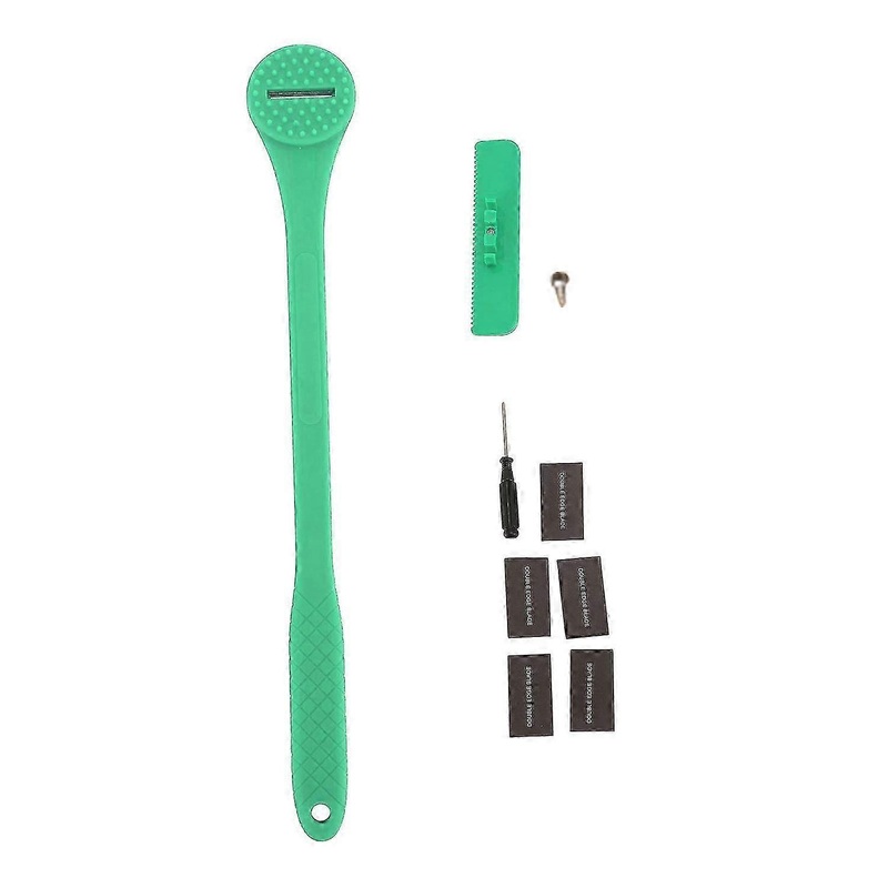2 in 1 Back Hair Trimmer Scratcher Scrubber Adjustable Angle Long Curved Handle