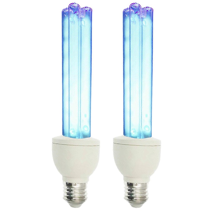 2X E27 Ultraviolet UV Light Tube Bulb Disinfection Lamp Germicidal Lamp Bulb 15W Ozone UV Lamp 220V