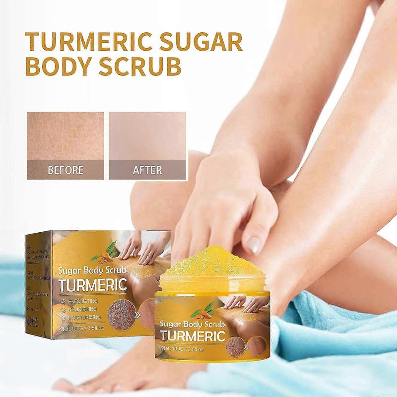 Turmeric Body Scrub, Body Scrub, Peeling for Body Face Hyperpigmentation Dark Spots, Turmeric Brightening Scrub