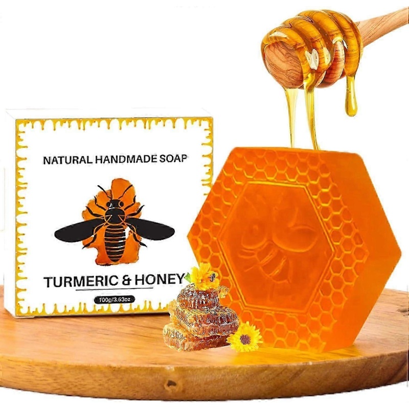 Turmeric Honey Soap Bar,Natural Soap, Moisturising Handmade Soap, Bath Soap, Natural Soap For Moisturizing,Shrinking Pores,Cleaning Skin,Acne Soap,Gin