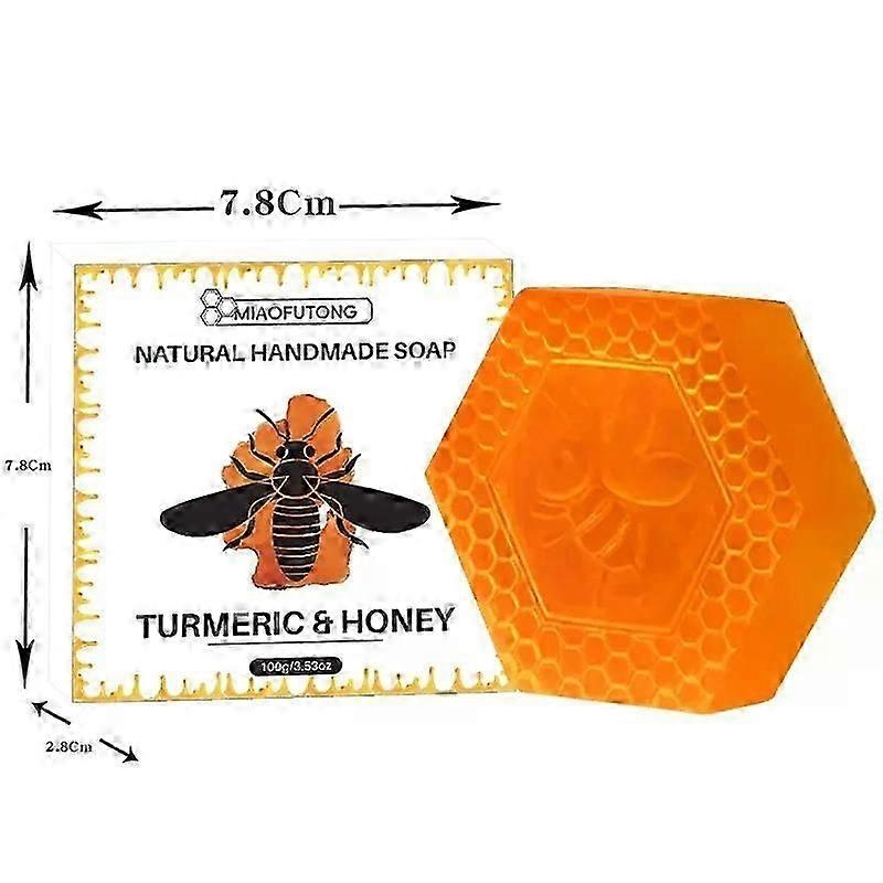 Turmeric Honey Soap Bar, Soap Bar, Natural Soap, Moisturising Handmade Soap, Bath Soap, Natural Soap For Moisturizing,Shrinking Pores,Cleaning Skin,Ac