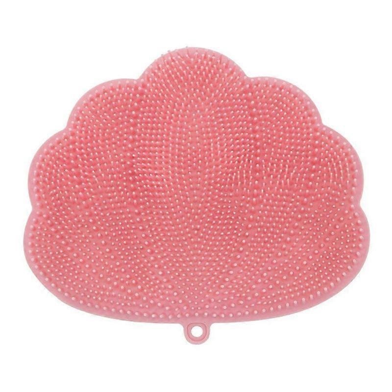 Wall-mounted Hands-free Back And Foot Scrubber With Suction Cups – Deep Clean And Exfoliate In The Shower Pink