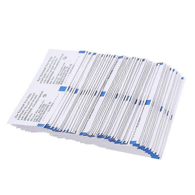 100pcs Disposable Alcohol Pads Alcohol Wipes Sterilization First Aid Antibacterial Tool