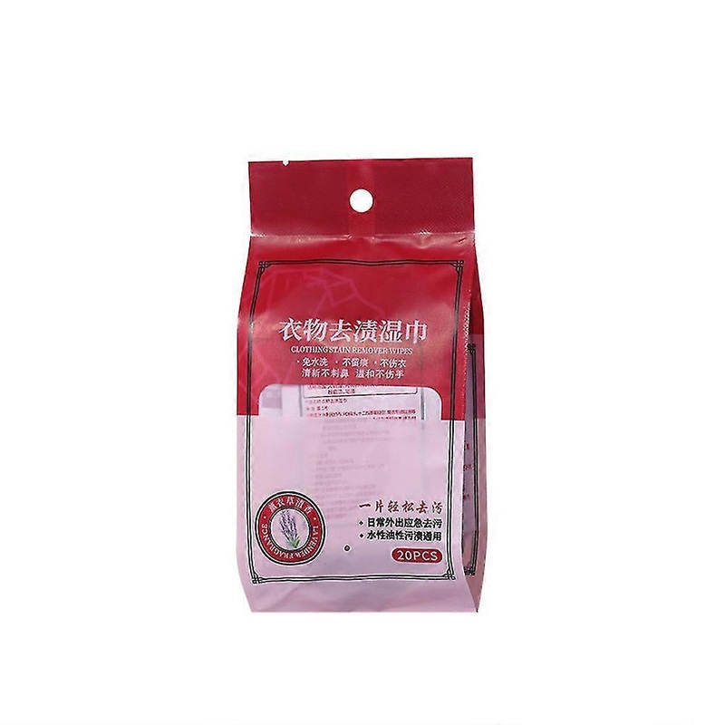 20Pcs Durable Cleaning Wipes Clothes Decontamination Disposable Wipes High Performance Quickly Clothes Cleaning Wet Wipes For Laundry
