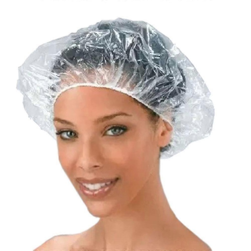 10 X Disposable Waterproof Shower Cap For Hair Salon  xi