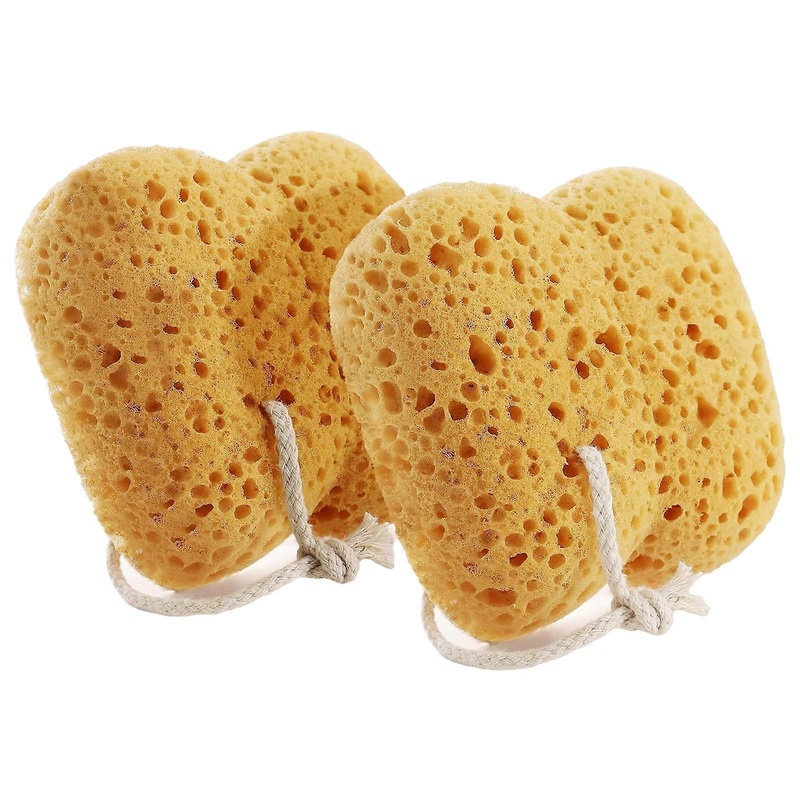 2Pcs Exfoliating Bath Sponges With Dense Foam Design for Gentle Cleansings for Sensitives and Dry Skin