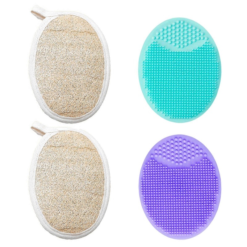 2PCS Face Exfoliator & Wash Brush, Sponge Pads for Skin Care