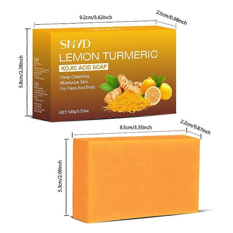 Turmeric Kojic Acid Soap, Kojic Acid Turmeric Brightening SoapTurmeric Soap Bars for Dark SpotsKojic Acid Dark Spot Remover Soap Face Cleanser Body Wa