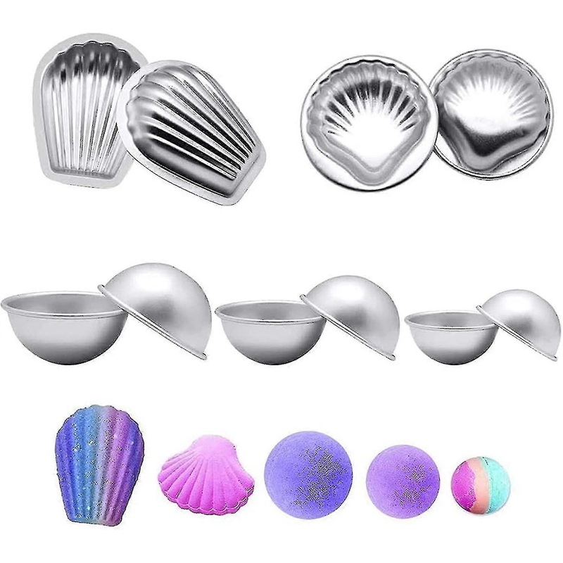 10pcs Metal Bath Bomb Mold Bath Bomb Mold Stainless Steel Diy Kit Soap Mold