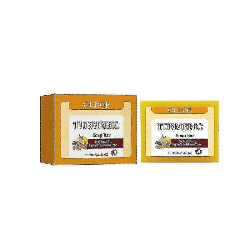 Turmeric Soap Bar, Gentle Cleansing Facial Skin Lightening Spot And Brightening Kojic Acid Soap