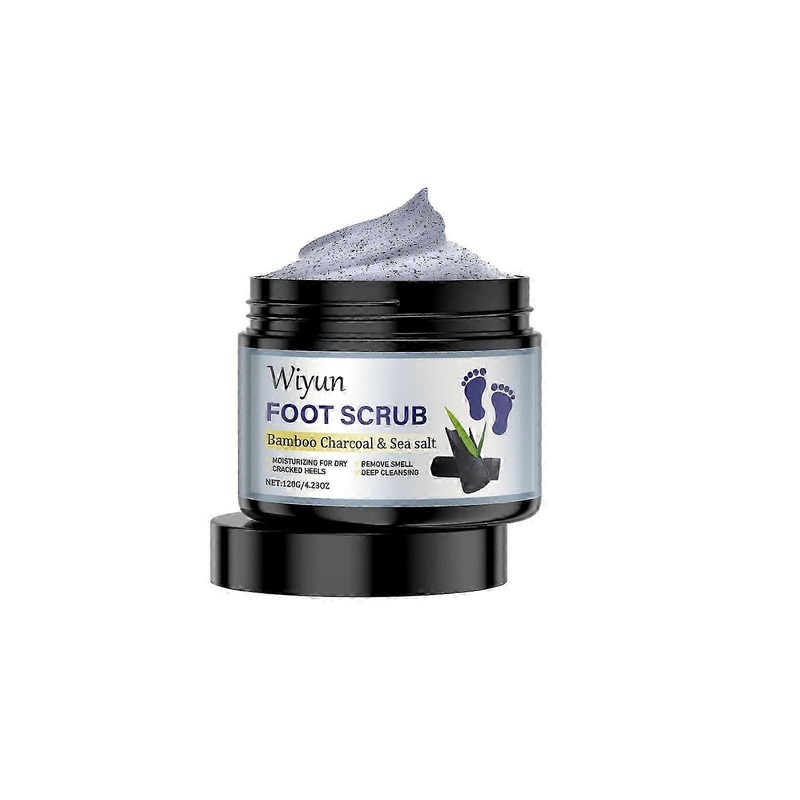 Wiyun Bamboo Charcoal Sea Salt Foot Scrub Massage Softens Keratin Moisturizing Bamboo Charcoal Sea Salt Foot Scrub