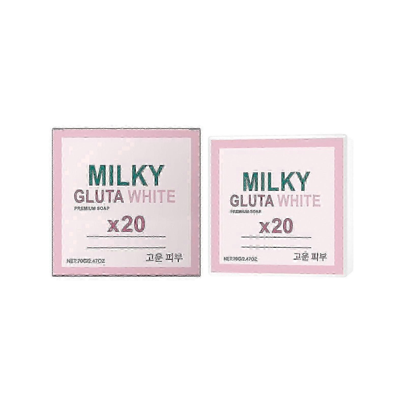 1-3x Milky Gluta White Soap, 70g Gluta Milk Whitening Soap, Gluta Milk Soap, White Bar Soap for Face & Body Deep Cleaning Exfoliating