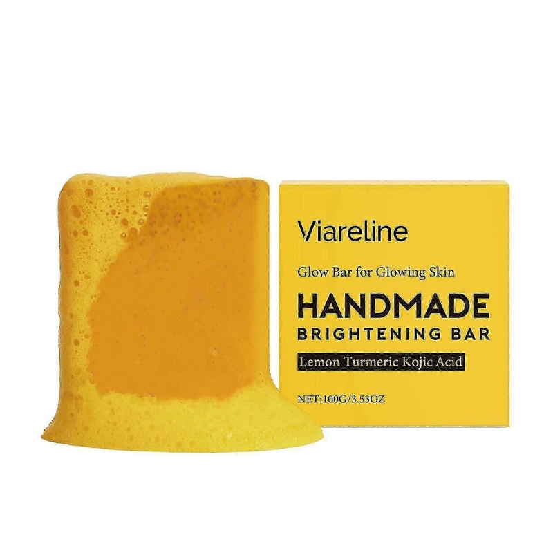 Turmeric Kojic Acid Soap Bar, Turmeric Soap Bar with Vitamin E for Dry Sensitive Skin, Handmade Turmeric Kojic Acid Soap for Face, Body Hands