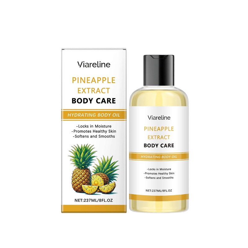 Viareline Pineapple Flavor Body Care Oil Moisturizing and Softening Skin Fragrance Body Oil
