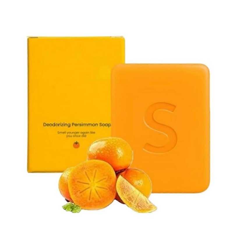 1-3pcs Swarva Persimmon Soap Bar Body Odor Control Deodorant Soap for Men & Women