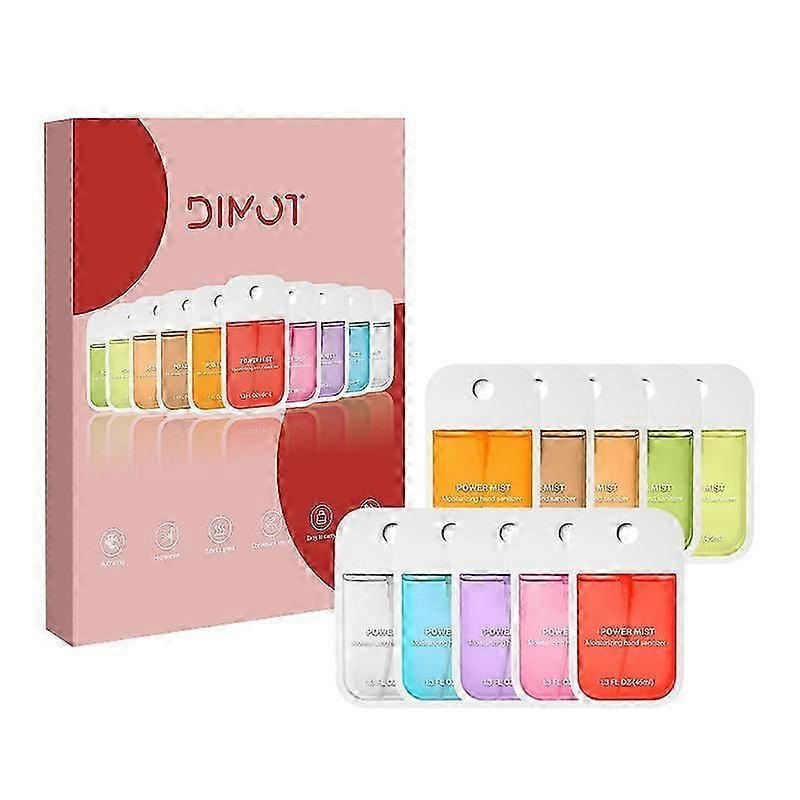 10 Flavors Power Mist Hand Sanitizer, Hand Sanitizer Spray, Power Mist Hydrating Hand Sanitizer Spray for Adults and Kids, Portable Hand Sanitizer Spr