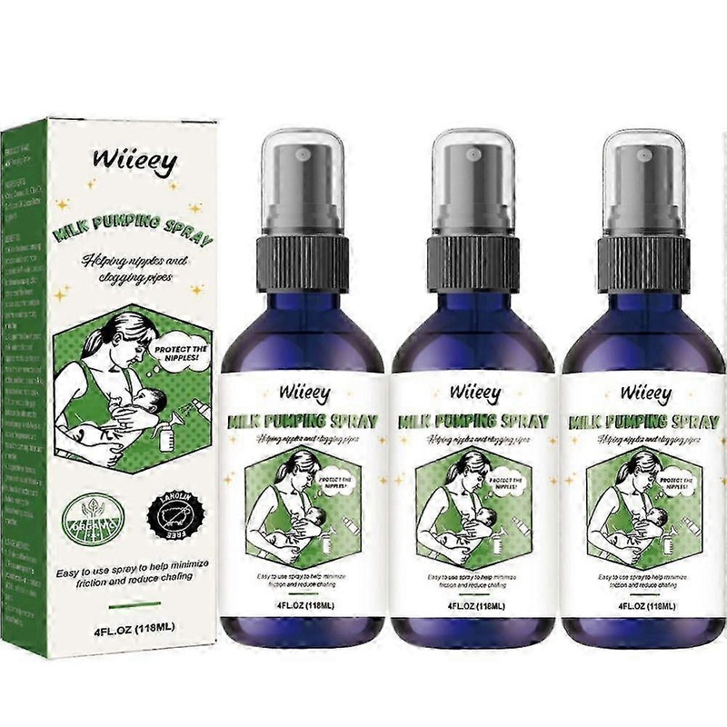 3X Milk Pumping Spray Moisturizing Unclogging Nipples Pump Lubricant Spray for Breastfeeding