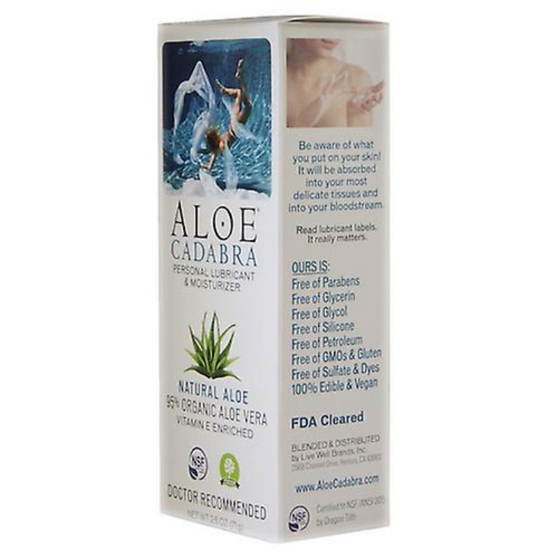 Aloe Cadabra Natural Aloe Personal Lubricant, 2.5 Oz (Pack of 1)