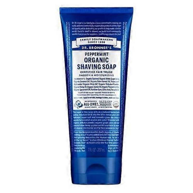 Organic Shaving Soap Peppermint, 207 Ml by Dr.Bronner’s